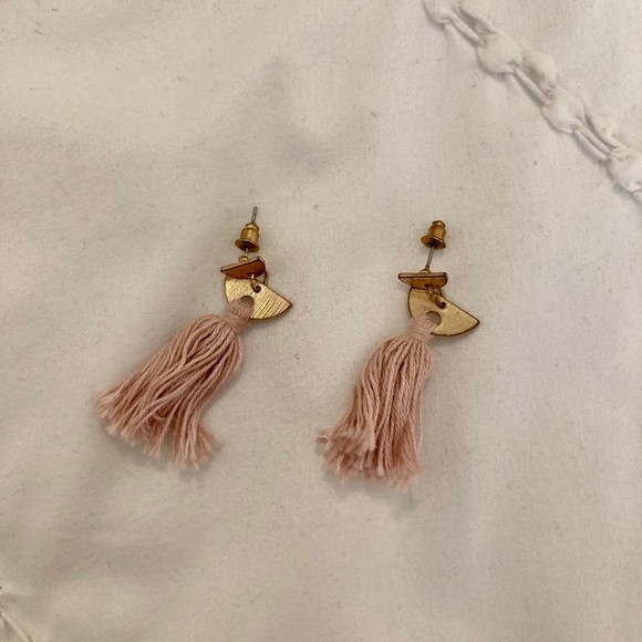 Pink Tassel Earrings - Picture 1 of 2